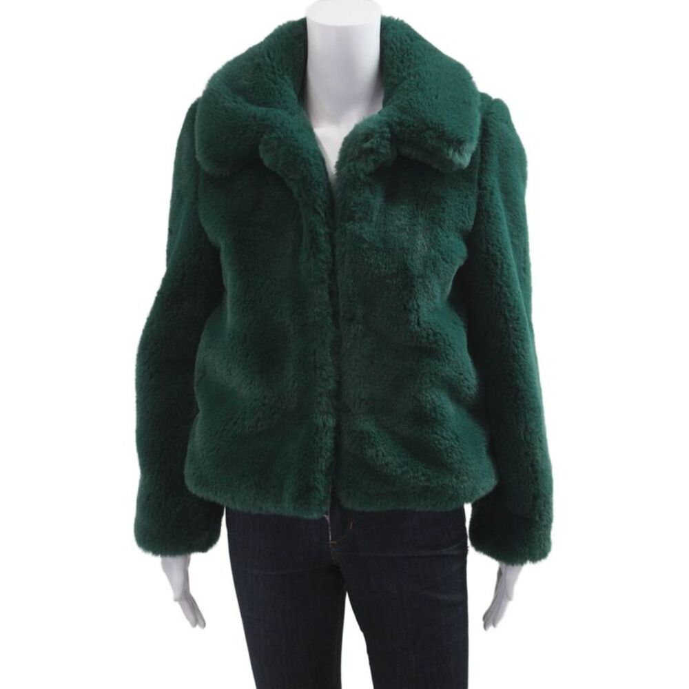 A.Z.I Womens Collared Classic Green Polyester Jacket Long Sleeve Size XS